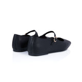 Elodie: Black Leather Mary Jane