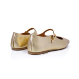 Elodie: Gold Leather Mary Jane