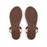 Kaia: Gold Leather Gladiator Sandals