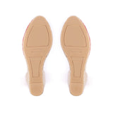 Paloma: Red Espadrille Wedges