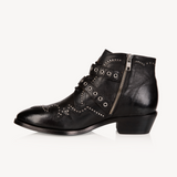 Starlight: Black Leather Ankle Boots