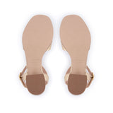 Ada: Gold Metallic Block Heeled Sandals
