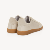 Isla: Beige Leather & Suede Trainers