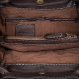 Salerno: Brown Woven Leather Handbag