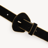 Truli: Black Suede Belt