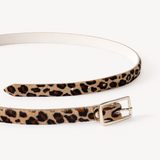Varenna: Leopard Print Skinny Belt