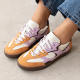 Panello Trainers: Off White, Tan & Lilac