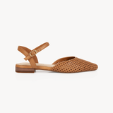 Loulou Pointed Flats: Tan Leather