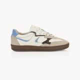 Panello Trainers: Off White, Blue & Brown