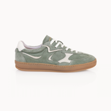 Panello Trainers: Sage Green Suede