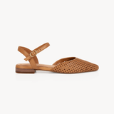 Loulou Pointed Flats: Tan Leather