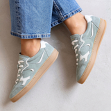 Panello Trainers: Sage Green Suede
