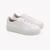 Ivy Platform Trainers: White Leather