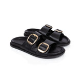 Talia: Black Two Bar Sandals