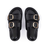 Talia: Black Two Bar Sandals