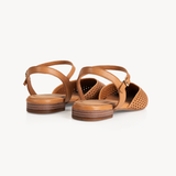 Loulou Pointed Flats: Tan Leather