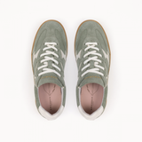 Panello Trainers: Sage Green Suede