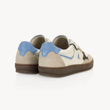Panello Trainers: Off White, Blue & Brown