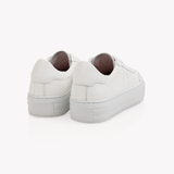Ivy Platform Trainers: White Leather
