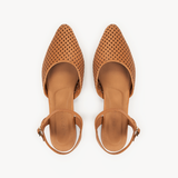 Loulou Pointed Flats: Tan Leather