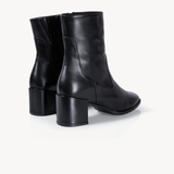 Queenie: Black Leather Ankle Boots