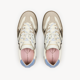 Panello Trainers: Off White, Blue & Brown