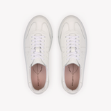 Ivy Platform Trainers: White Leather