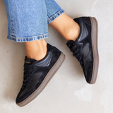 Panello Trainers: Black Suede
