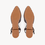 Loulou Pointed Flats: Chocolate Brown Leather