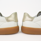 Isla (Seconds): Off White, Silver & Gold Leather & Suede Trainers