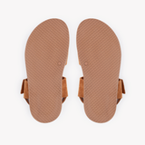 Gala: Tan Suede Two Bar Back Strap Sandals