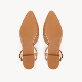 Loulou Pointed Flats: Tan Leather