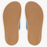 Talia Two Bar Sandals: Blue Suede