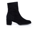 Queenie: Black Suede Ankle Boots