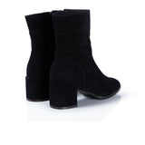 Queenie: Black Suede Ankle Boots