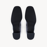Queenie: Black Leather Ankle Boots