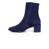 Queenie: Navy Suede Ankle Boots