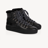 Camino: Black Leather And Shearling Boots