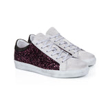Cru Vintage: Burgundy Glitter Trainers