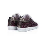 Cru Vintage: Burgundy Glitter Trainers