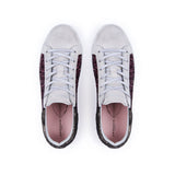 Cru Vintage: Burgundy Glitter Trainers