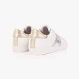 Cru Signature: Off White, Silver & Gold Trainers