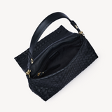 Elena: Black Leather Handbag