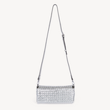 Elena: Silver Leather Handbag