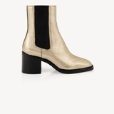 Idaho: Gold Leather Chelsea Boots