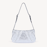 Isola: Silver Leather Handbag