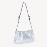 Isola: Silver Leather Handbag