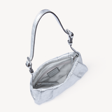 Isola: Silver Leather Handbag