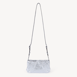 Isola: Silver Leather Handbag