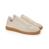 Isla: Beige Leather & Suede Trainers